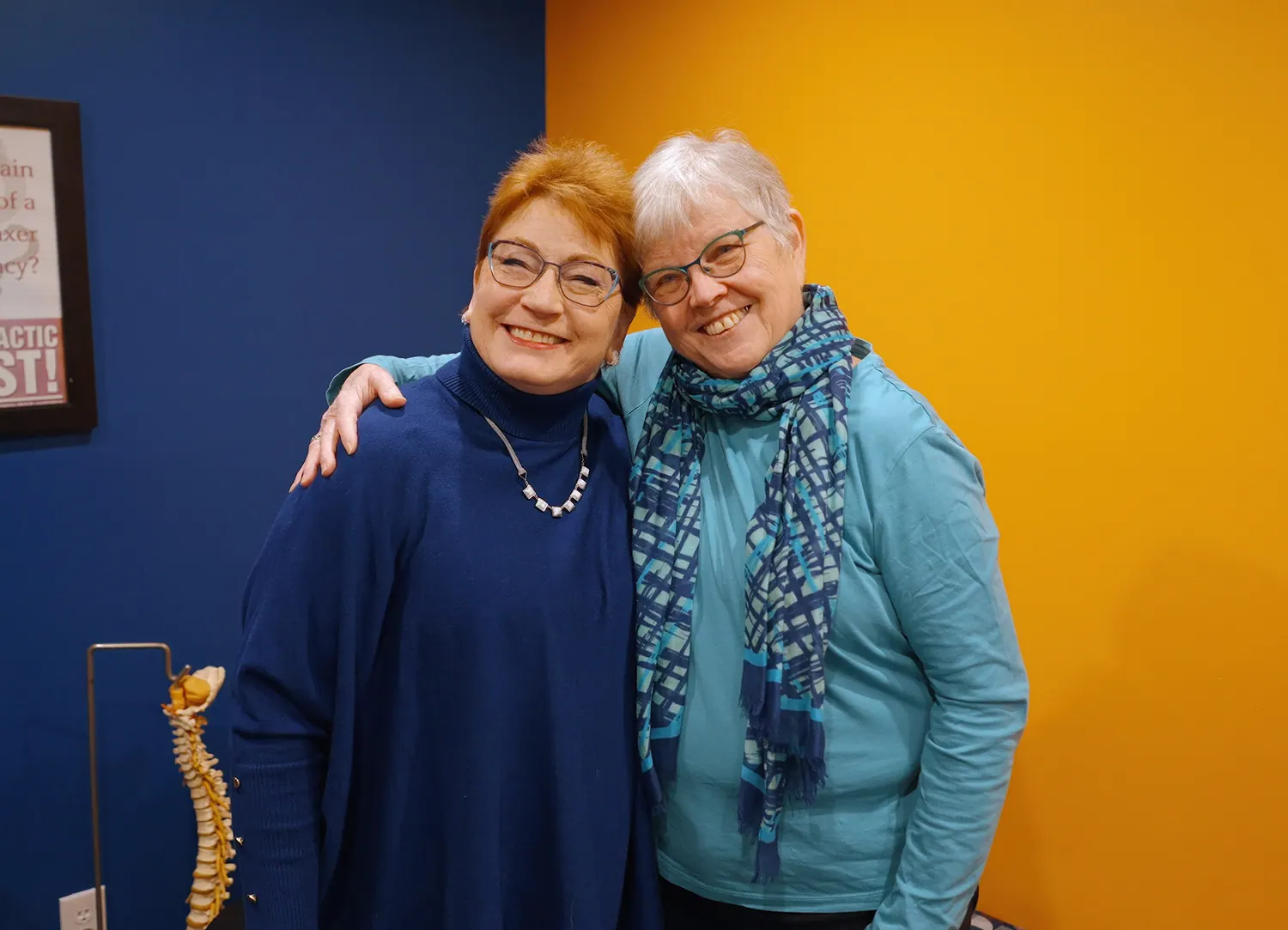 Dr. Trish Wolff embracing a longtime patient